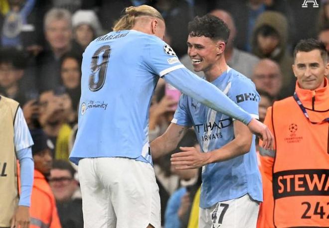 完美战绩，哈兰德和福登同场进球的欧冠比赛曼城6战全胜