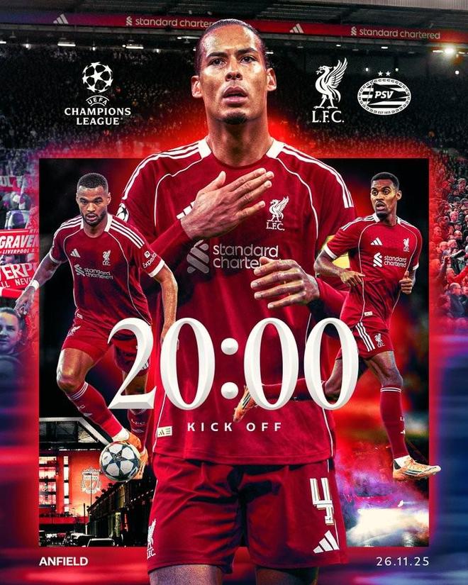 利物浦发布战埃因霍温海报：荷兰三将出镜，加克波将战旧主