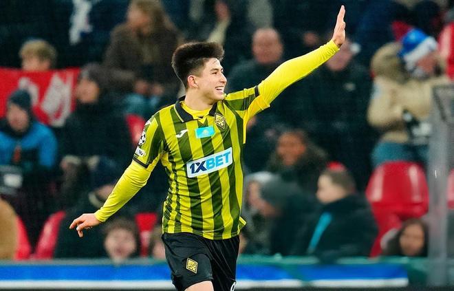 仅次于法蒂和亚马尔，萨特帕耶夫是欧冠第三年轻的进球者