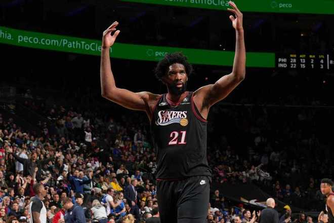 恩比德39+9賽季最強76人力克步行者 喬治23+5+6探花22分